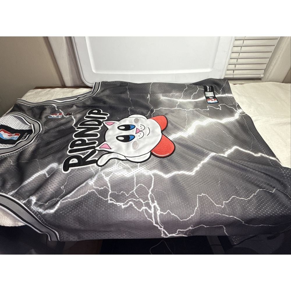 Ripndip Thunder  Lord Nermal Jersey Mitchell & Ness Lighting Xl Grey Limited HTF - Picture 11 of 14